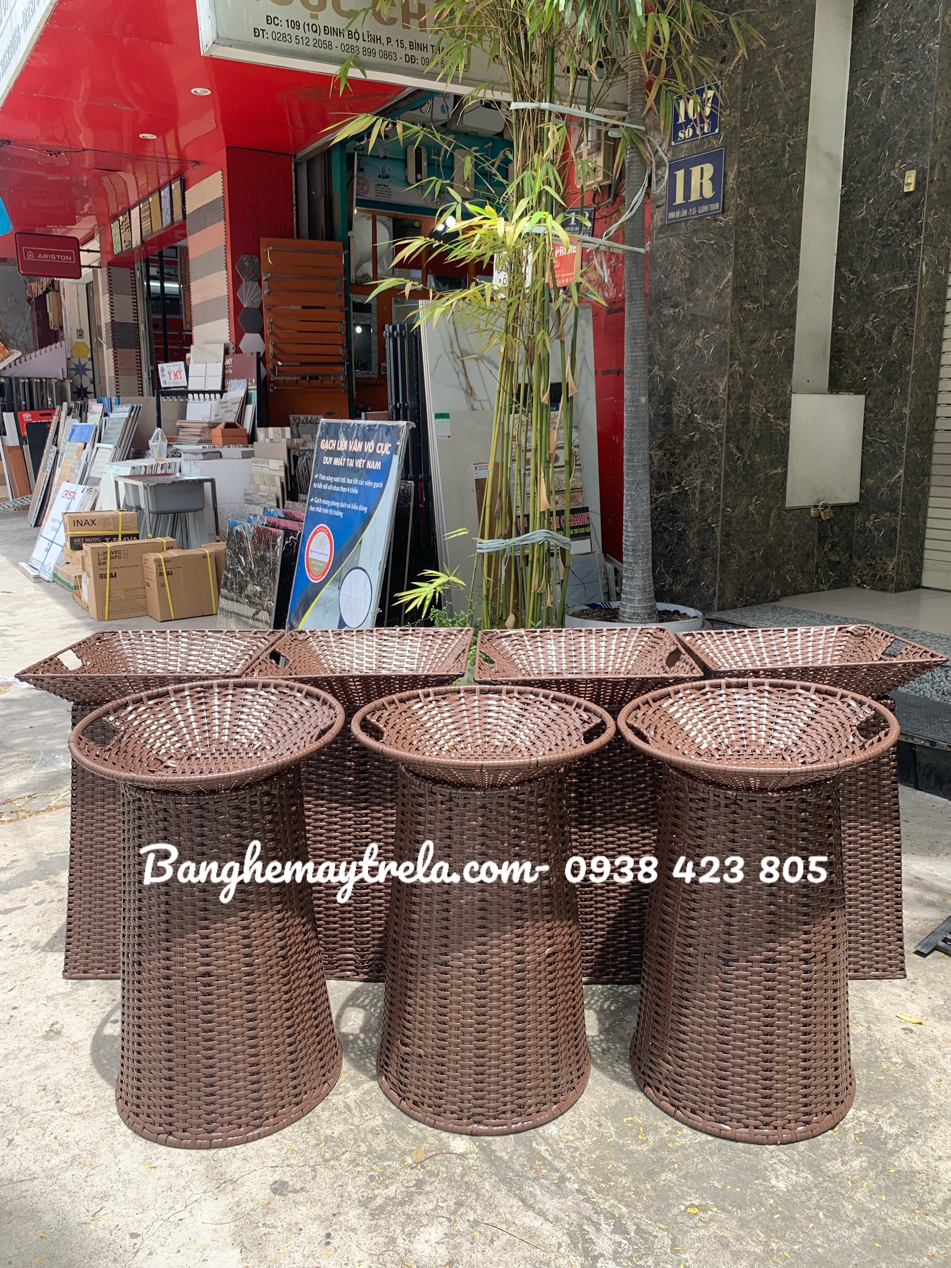 Sọt trưng trái cây mây nhựa